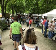 Journée dans un salon (a l?extérieur) sur le thème des jardins 
On est dans un troue de foule 
Devant plus loin c?est noire de monde et pareil derrière nous