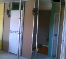 Cloisons étage, vue de la chambre enfant 1