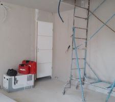 Placo - Vu sur toilettes + trémie escalier