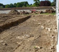 Décaissement de la future terrasse