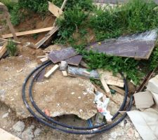 Détritus sur le chantier