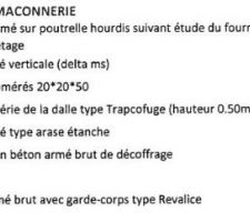 Élévation et Maçonnerie Note descriptive