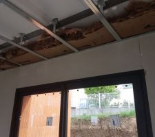 Pose des rails du plafond.
