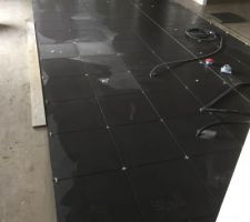 Premier jour de pose du carrelage ( pièce à vivre )