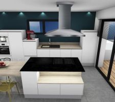 Rendu 3D de la cuisine