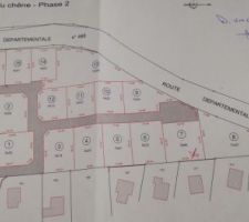 Plan de la 2eme phase du lotissement