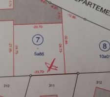 Plan de la 2eme phase du lotissement - notre terrain lot 7