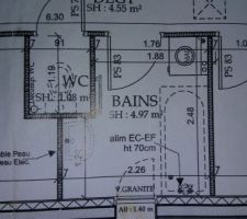Plan salle de bain non conforme