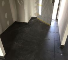 Carrelage, plinthe entrée
