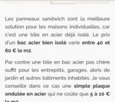 Bac acier sandwich