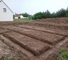 Terrassement sous la pluie