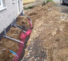 Realisation des reseaux electricité, eaux usée.