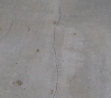 Fissure sur dalle garage