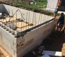 Coulage du beton pour les murs