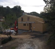 Installation de la Toiture Face Nord mise en place des Panneaux Sandwich