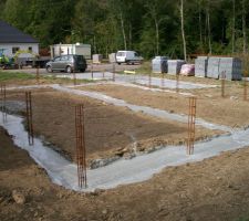 Les fondations fini avec les ferraillage