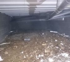 On voit l'humidité des murs