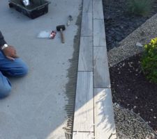 Premières rangées du carrelage