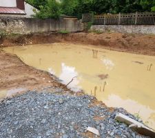 Deux jours très orageux, et on a une belle piscine.