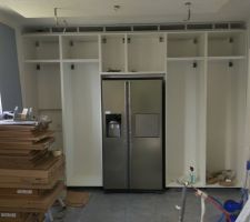 Installation des caissons de cuisines
