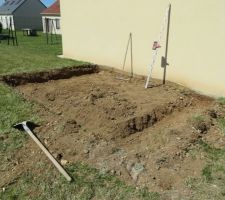 Terrassement pour garage plaques béton
