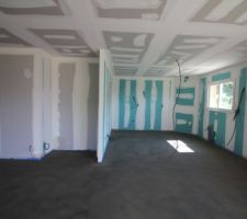 Chape pour le carrelage : séjour & cuisine