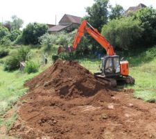 Déplacement de la terre, pour accéder autour de la maison