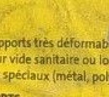 Inscription sur sac que j'ai conserv&eacute; comme preuve