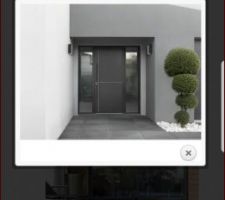 Porte d'entrée couleur noir sablé