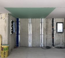 Installation des plafonds en placo