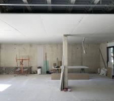 Installation des plafonds en placo