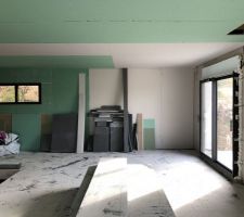 Installation des plafonds en placo