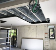 Installation des plafonds en placo