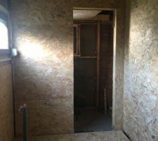 La boîte en OSB de la salle de bain finie !