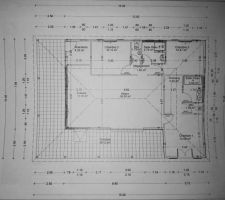 Plan de la maison lors de la signature...

Nous avons fait des modifications depuis...

Nous avons supprimé la cloison se trouvant entre les WC et la salle d'eau n°1, les deux portes seront remplacées par une porte coulissante.

Nous avons également supprimé  la cloison se trouvant entre le lavabo et la douche de la salle d'eau n°2. Nous prévoyons de remplacer celle-ci par un muret en brique de verre d'1m80 de hauteur.