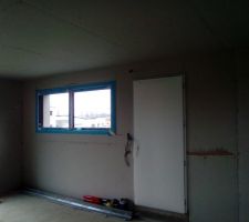Placo installé vue entrée