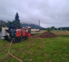 Forage pour arriver électricité