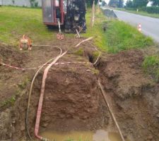 Forage pour arriver électricité