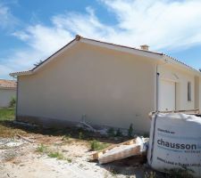 Début des enduits extérieurs