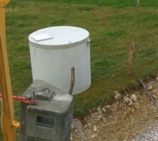 Cuve de retention d'eau de pluie 500L en beton
