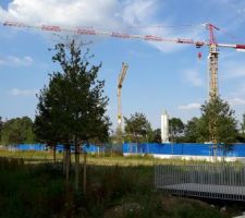 Chantier vu de l'esplanade