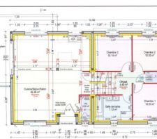 Plan de la maison avec la terrasse