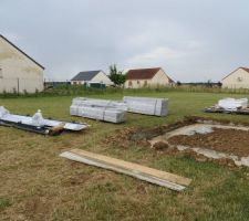 Arriv&eacute;e des mat&eacute;riaux