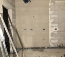 Plâtrage des murs périphérique