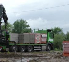 La livraison des mat&eacute;riaux.