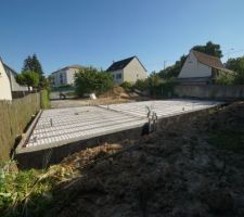 Hourdis polystirène et feraillage