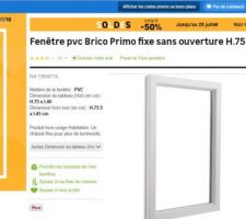 Aujourd'hui j'ai profité d'une solde de Leroy Merlin et ai commandé une fenêtre fixe PVC  pour restaurer mon abri de jardin. Réception prévue vers le 13 juillet.