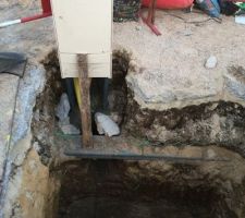Compteur de gaz en cours d installation