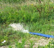 Évacuation de l'eau du VS vers le talus