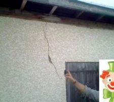 Photo d'expertise contradictoire - fissure évolutive atelier
